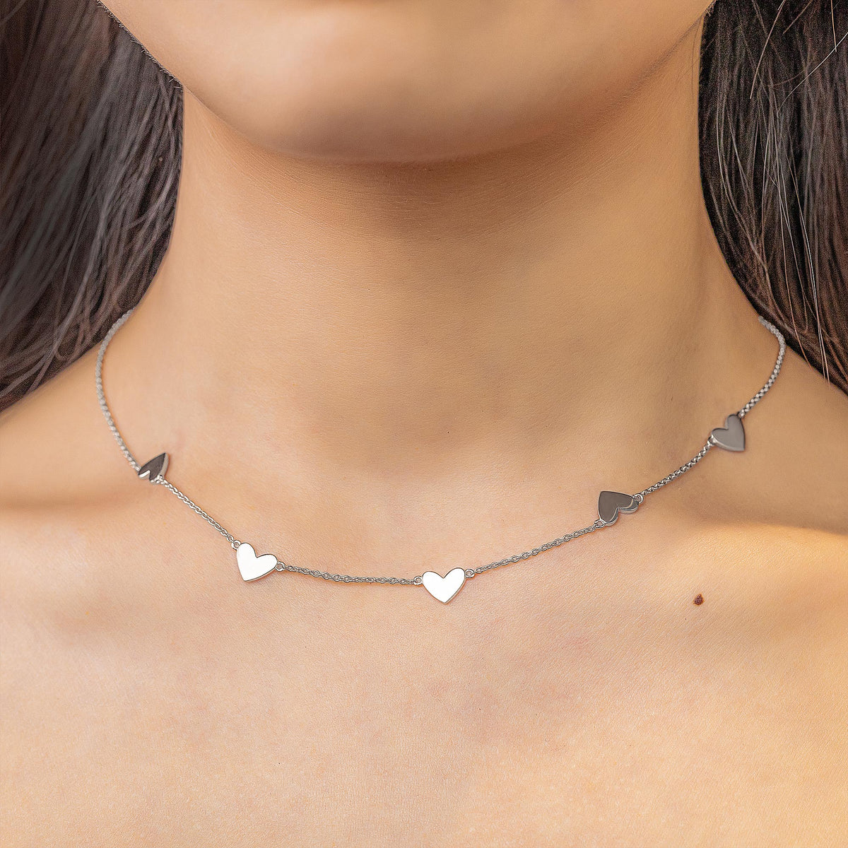 Fanci Capture Her Heart Series Sterling Silver Necklace