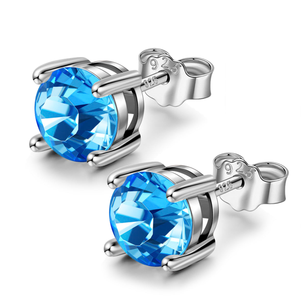 Fanci Brilliant Cut Sterling Silver Earrings