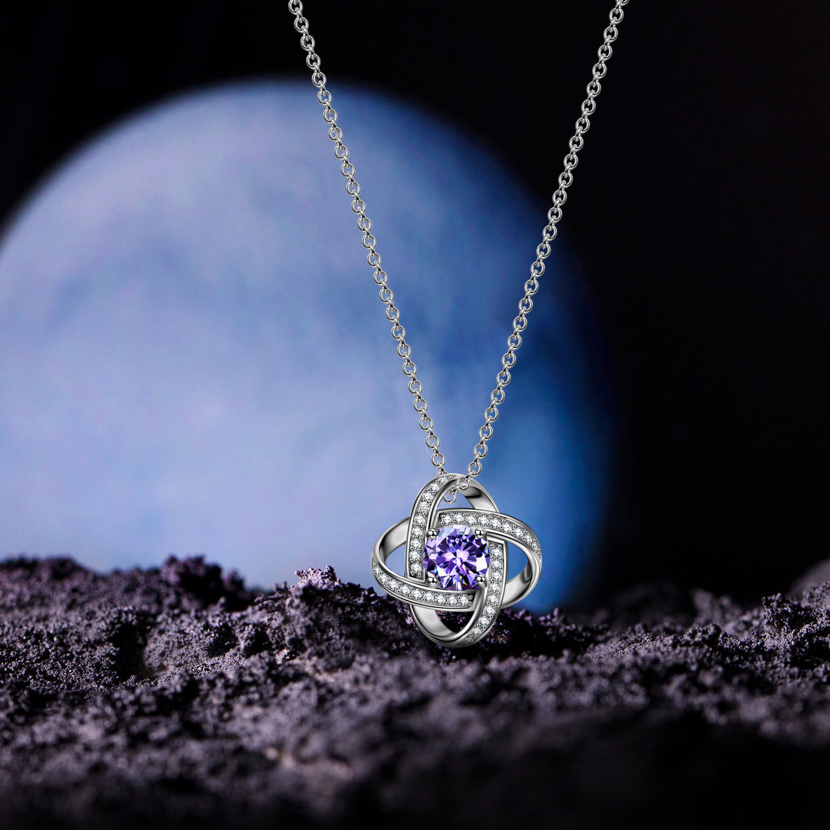 Fanci Sterling Silver Necklace Satellite Series Girls Necklace Stylish Jewelry for Her