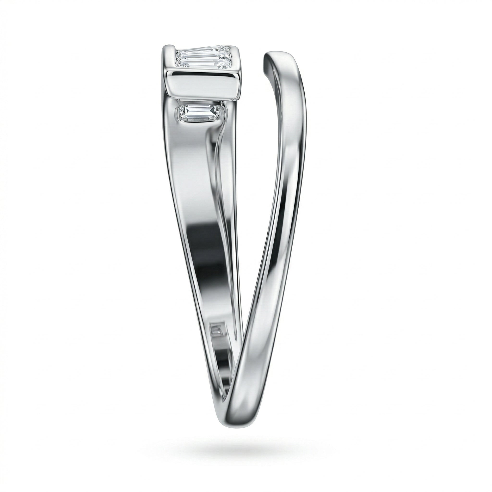 Minimalist Baguette Bar Open Ring with a Sleek and Modern Aesthetic