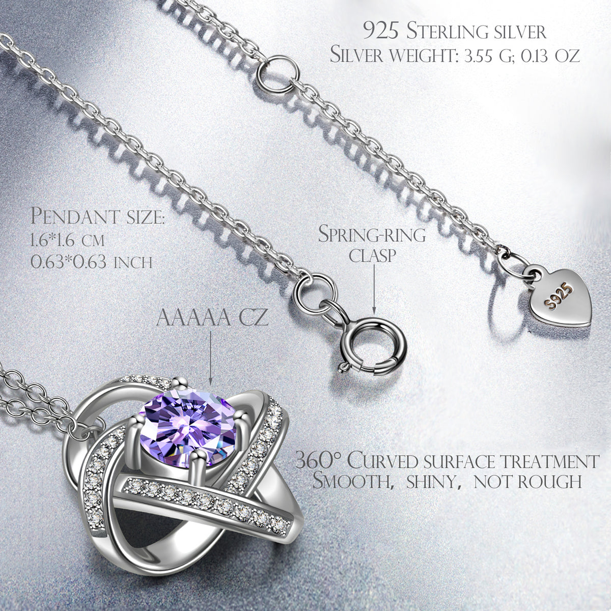 Fanci Sterling Silver Necklace Satellite Series Girls Necklace Stylish Jewelry for Her