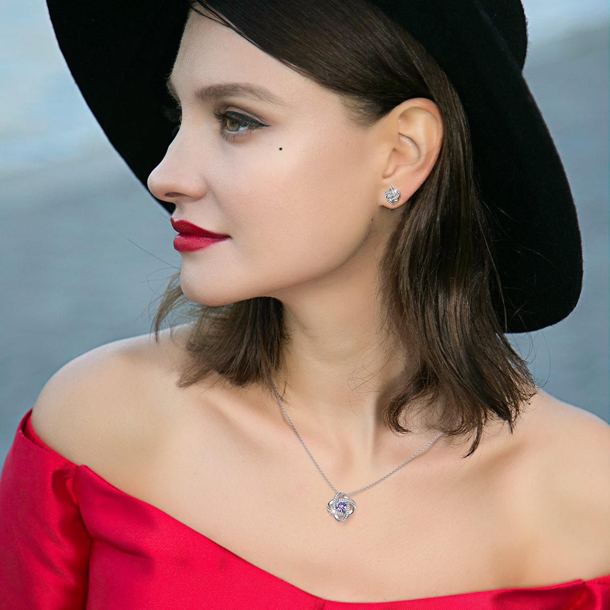 Fanci Sterling Silver Necklace Satellite Series Girls Necklace Stylish Jewelry for Her